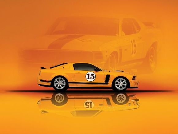 2007 Saleen 302 Parnelli Jones Limited Edition Mustang Side Orange Studio 1920x1440