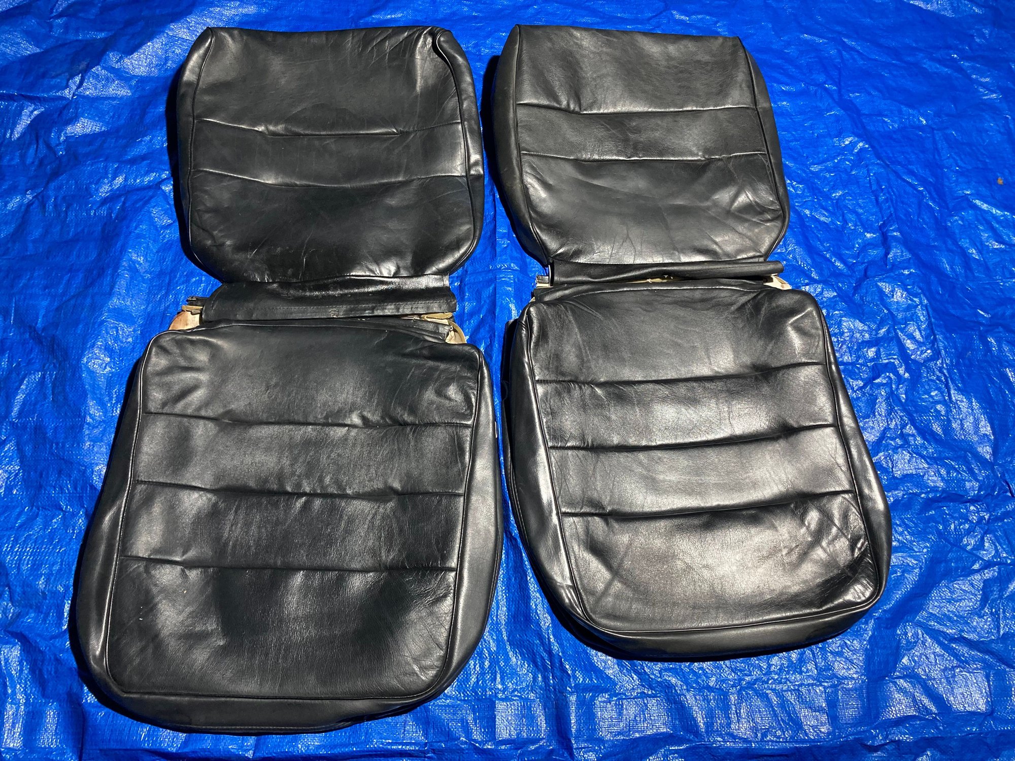 Interior/Upholstery - Volvo 740 744 745 original black both fronts leather seat covers - Used - 1982 to 1992 Volvo 740 - Sacramento, CA 95831, United States