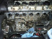 cleaned up oil on front of S80 T6 motor