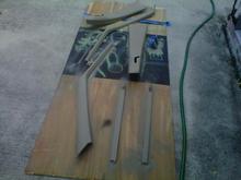 reconstructed using plastic glue and 3000psi plastic epoxy to fix cracks and broken fastening clips