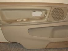 One of four door panels I bought for my 1998 V70. All 4 door panels in my car have separated in the armrest area. I found a set of V70R or T-5 SE door panels which have leather armrest inserts. They don't separate. The driver panel is in worse shape than the one in my car, so I want to swap the armrest insert.