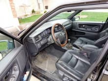 12/8/13 
Pic from seller's ad. Interior is sad, all door panels bubbled, drivers seat torn, steering wheel is disgusting.