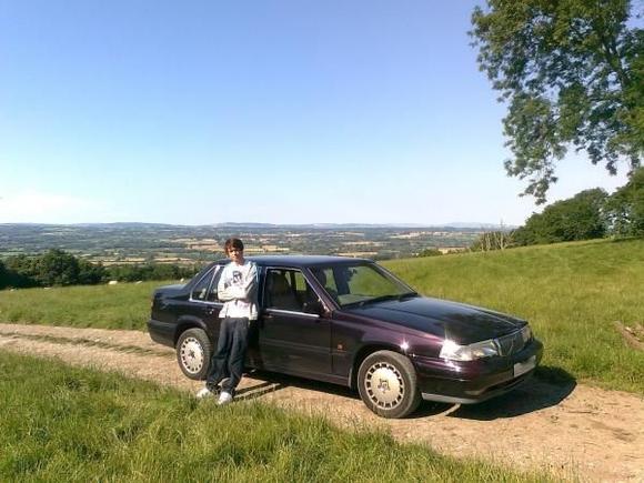 me and my Volvo 960, driving in Herefordshire along the welsh border