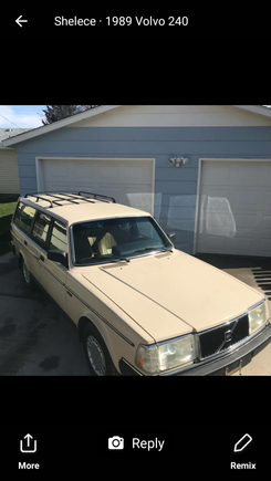 My new Volvo 1989 240 wagon estate!  I'm in LOVE!