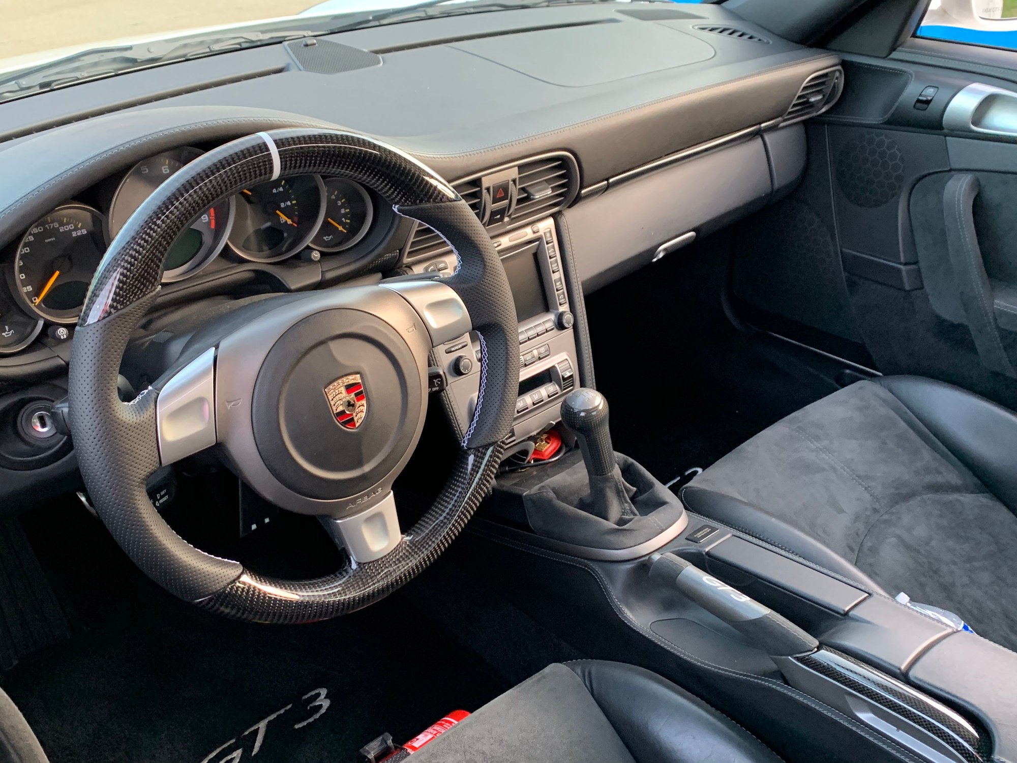 997 987 Porsche Techart Style Carbon Fiber Sport Steering Wheel