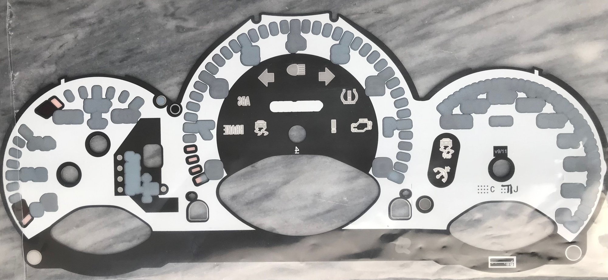 Set Dials/Speedometer discs/gauges Porsche 997 911 997.2 PDK silver US