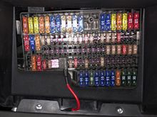 Fuse box under steering wheel 