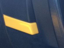 Trapezoidal trim on door