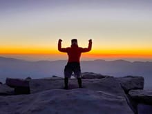 Doing backflips on Mt Whitney, without a mask ! OMG

