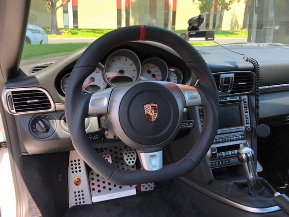 After installation, DCTMS sportive flat bottom steering wheel ready to go
