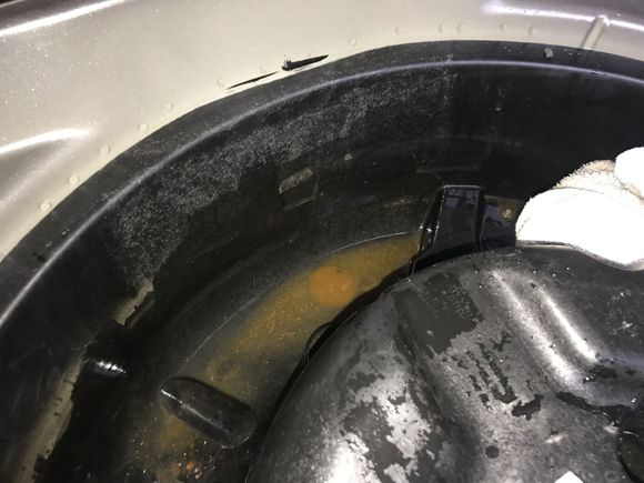 standing water in wheel well