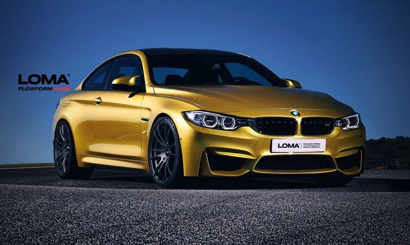 BMW M4 mit LOMA FLOWFORM PLUS Felgen in 20 Zoll.