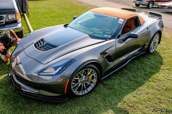 Jon is putting the finishing touches on this Z06 before the owner takes it home