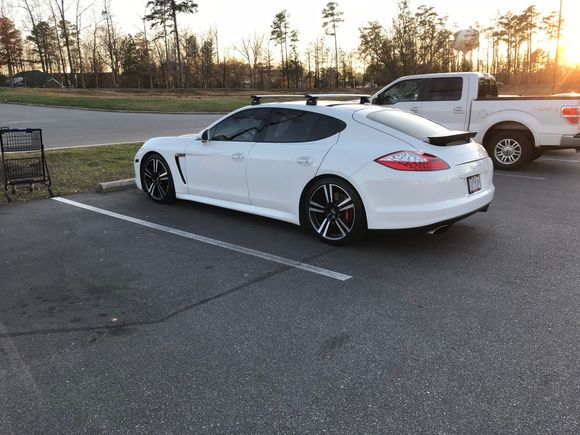 H&R Lowering Springs, turbo wheels redone, Thule roof racks, corner lights blacked out...