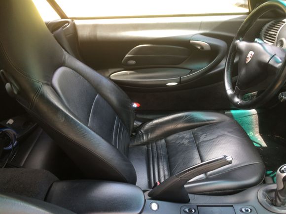 small fade on driver seat, goes away with leather cleaner