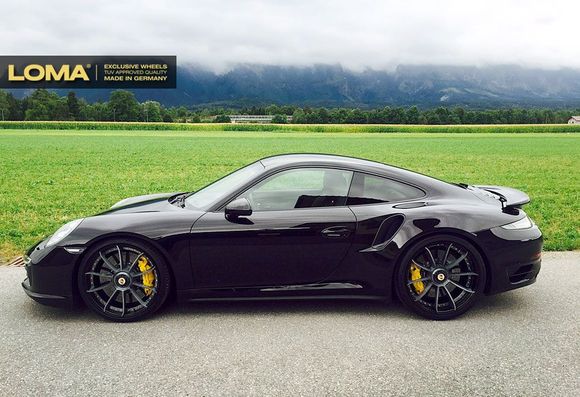 DER PORSCHE 991 TURBO S MIT 21" ZOLL ALUFELGEN VON LOMA WHEELS