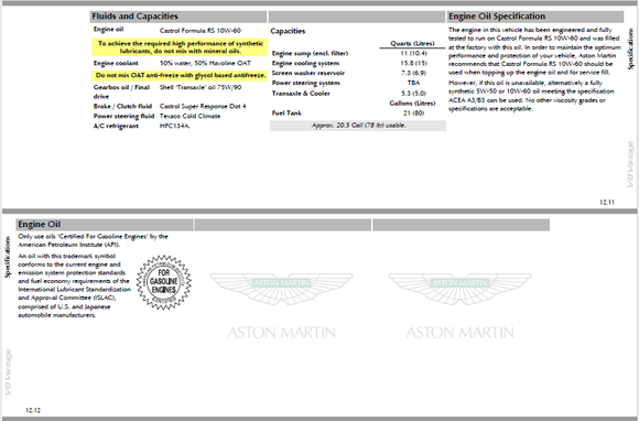 Aston Martin Owners Manual MY2006
