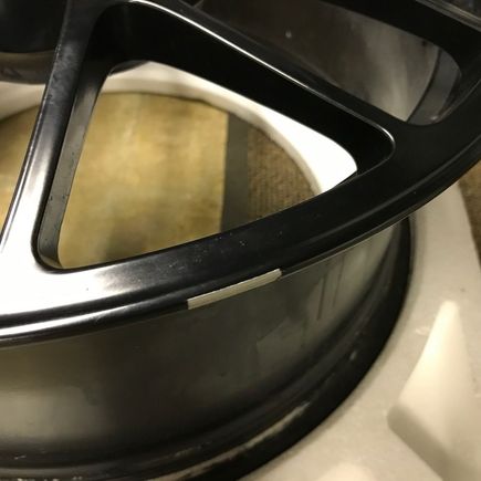 Wheel #1 - small missing paint area