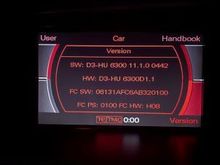 Car MMI version display