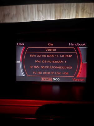 Car MMI version display