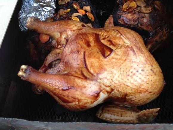 65lb turkey we cooked at my pig roast, yes we had pig to...