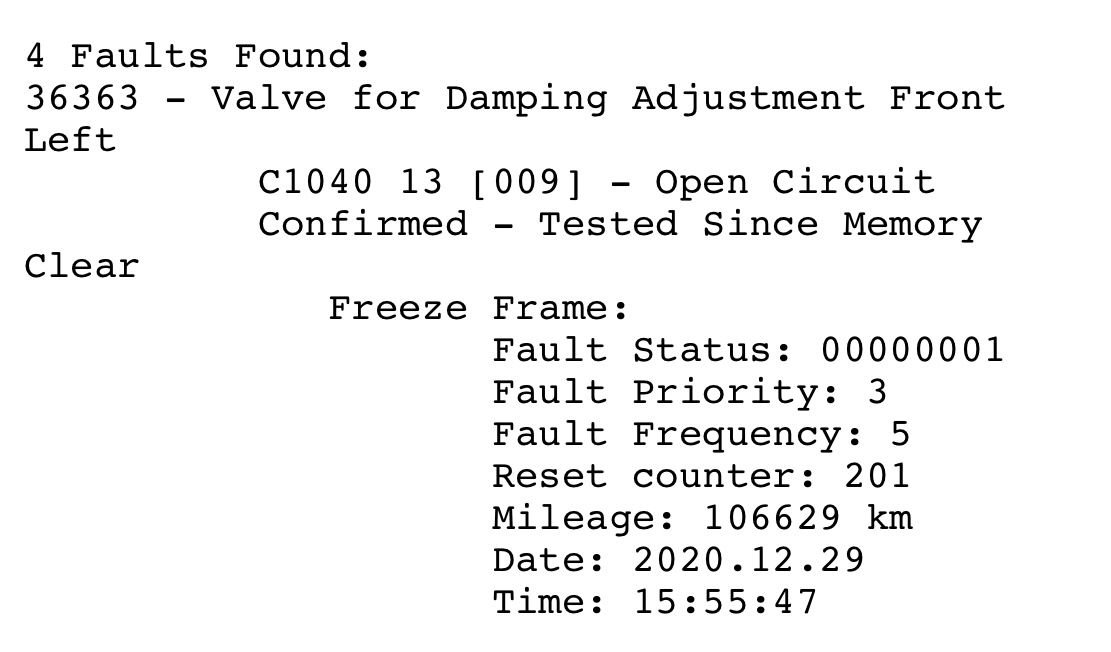 Air Suspension fault on allroad 2016 AudiWorld Forums