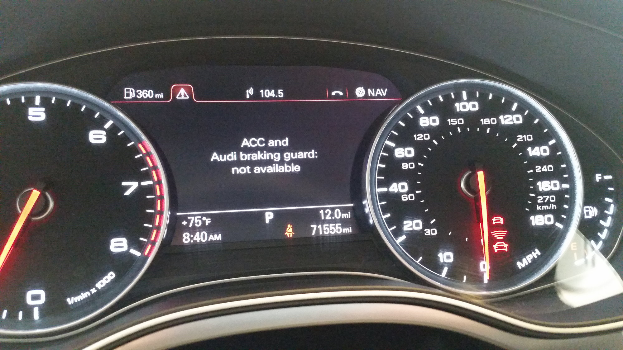 acc not available audi q7