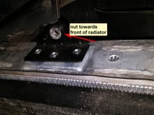 new Nissens radiator with nut on front of tab