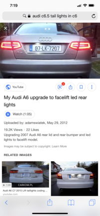 Thanks for the info, was just curious because I’ve seen posts like this on the internet. The description says that his is a 2007 A6 and he went all the way, but I wondered if maybe just the outer parts would fit. I could just stick with stock too. 

Might do a little more digging on the headlights, maybe the C6 S6 headlights would work? Those have the lower LED lights, but more subtle as an aesthetic feature as opposed to the newer more DRL style LED. 