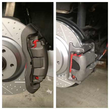 Calipers installed with new lines and rotors from ECS tuning