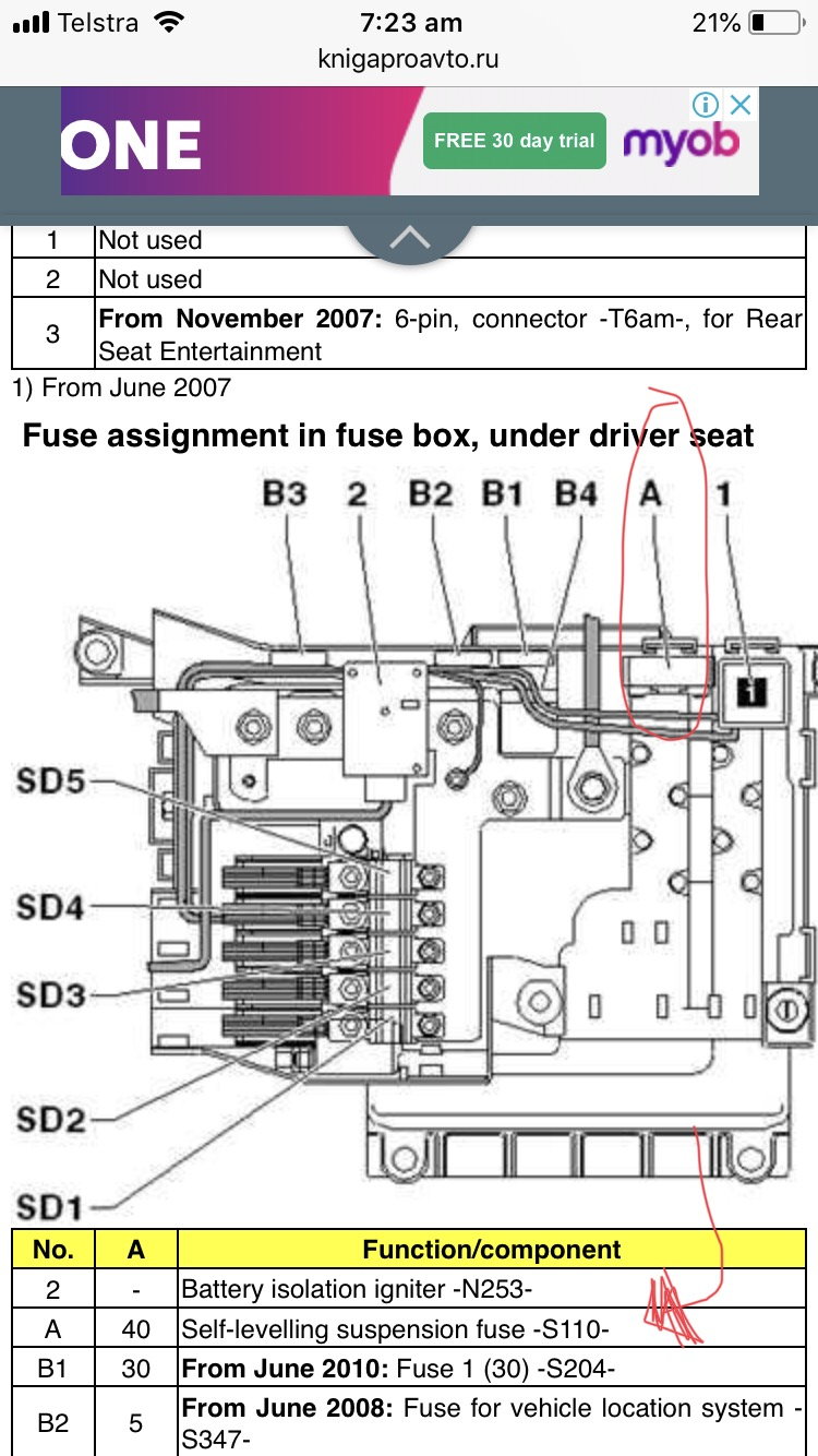 Where is location of Adaptive suspension compressor relay ... audi allroad fuse box 