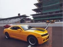 Indianapolis Motor Speedway, July 2011.  My Camaro crossing the famed &quot;yard of bricks&quot; at the start/finish line.
