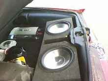 Sound System. Two 10" subs with a 1200 Watt amp.