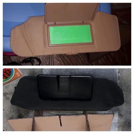 I experimented with dyeing the visors to match the new suede headliner before ordering new ones for a couple of hundred bucks, I am very happy with the results personally.