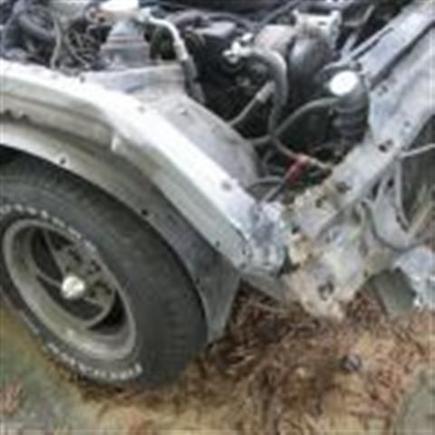 wrecked without damaged sheetmetal...
