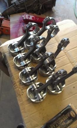 forged piston and rods