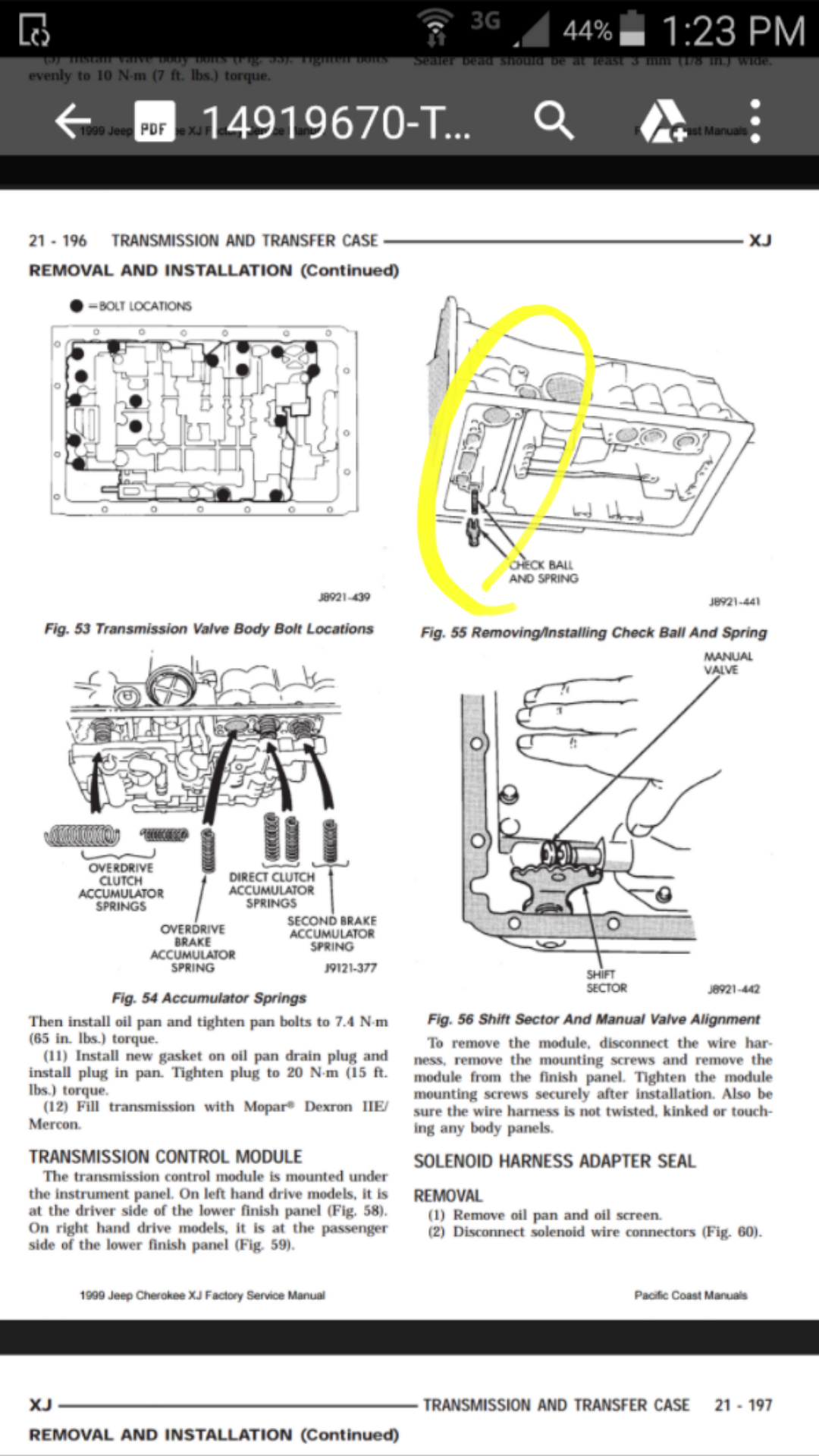 Broken bolt on transmission shifter cable Jeep Cherokee Forum