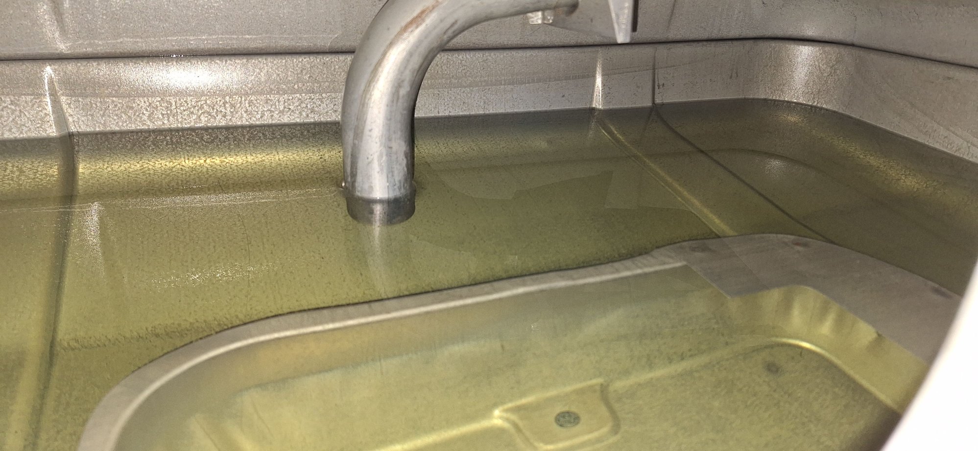 Inside of the tank before removing the fuel