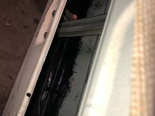Including the inside of the door bottoms! It was tricky to sandblast in here, and even worse vacuuming out all the abrasive particles. 