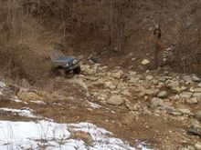 The rock garden we went up. Open diffs were not ideal there.