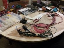 Srarted to put together a headlight harness. Had all but one wire color to make it match the wiring diagram. Wasn't necessary but I had almost all the wire so why the heck not?