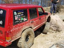 Need to bump stop the rear so my tire doesn't get caught on the Helen Keller cut fender.