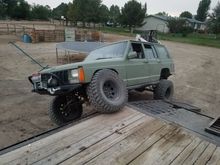 These pickup shocks are kyb monomax and definitely valved stiffer than cheap jeep shocks. Fairly simple bolt on with minor welding.