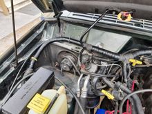 After I taped the wires together, the corrugated tubing went back on, the electrical tape was applied the whole length to make it resistant to the elements.