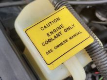 Coolant overflow cap.