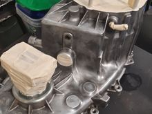 I started prepping the front half of the case to be painted.