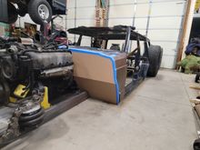 Got the rear wheel position figured out and starting on the firewall