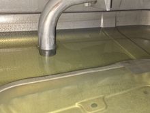 Inside of the tank before removing the fuel