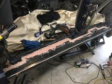 Then flattened out the welds and used a little bondo to smooth it out.