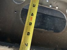 On my sons stock ‘96 it measures 7.5”
